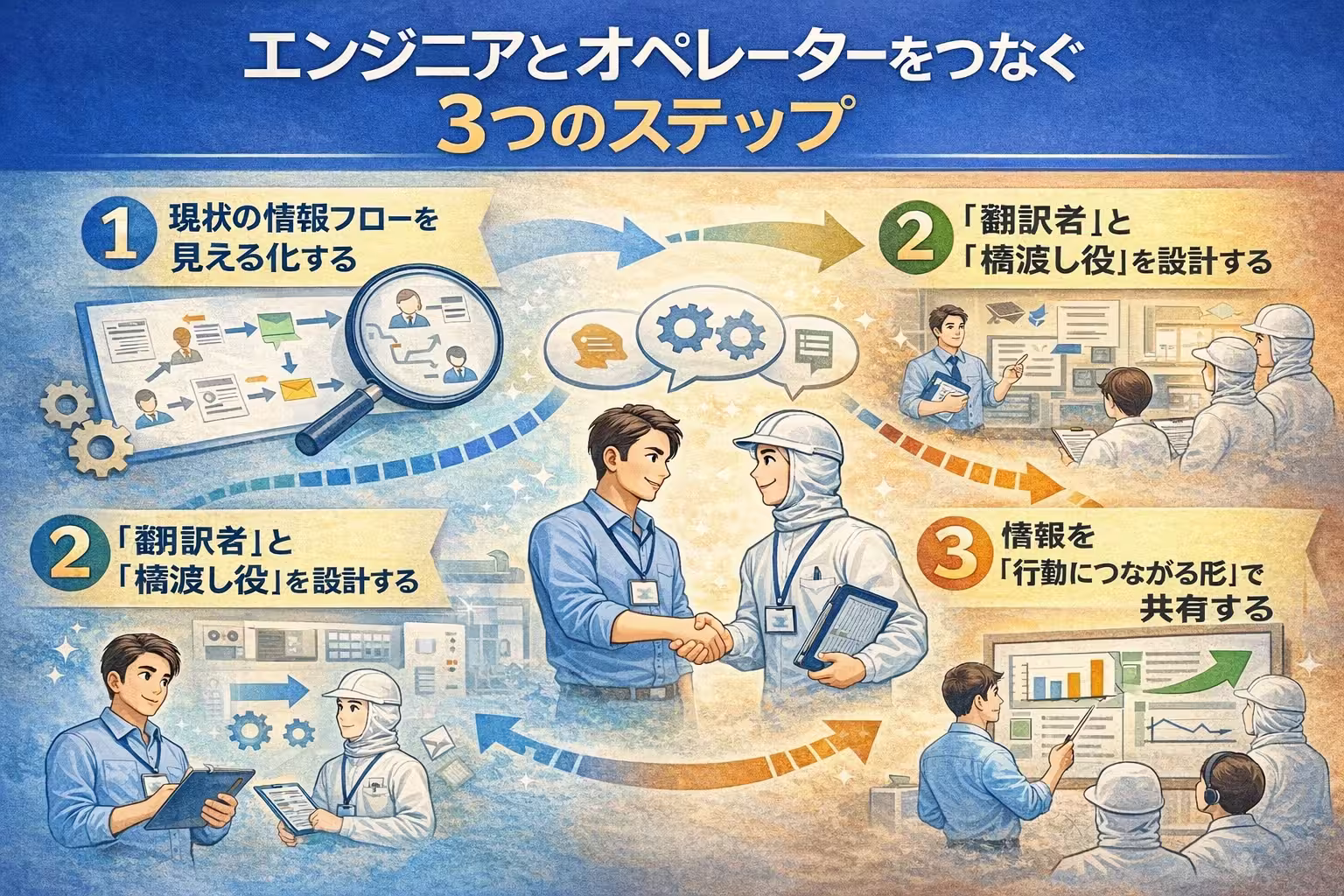 エンジニアとオペレーターをつなぐ3つのステップ